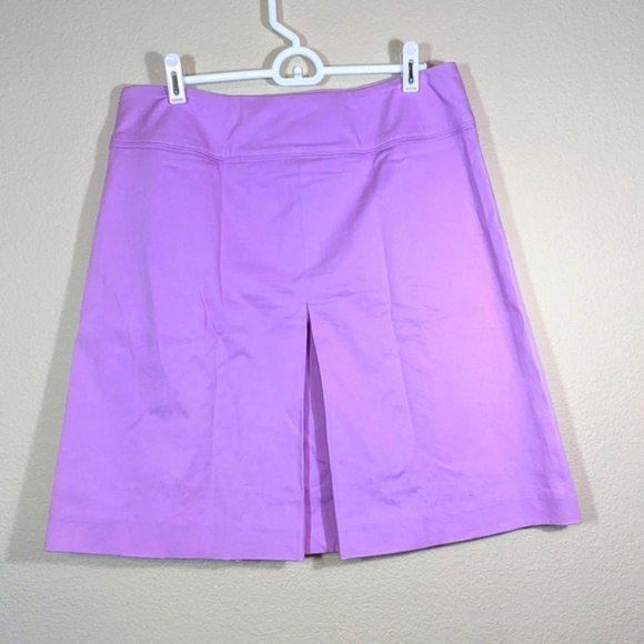 Lilac Cotton Skirt with Pleated Front and Back - Picture 1 of 6
